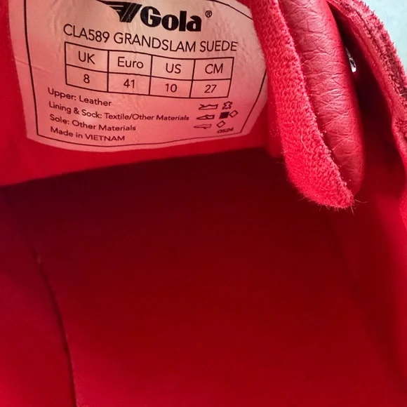 Gola Grandslam Suede Shoes Sneakers Red Woman’s US 10 - Picture 5 of 6